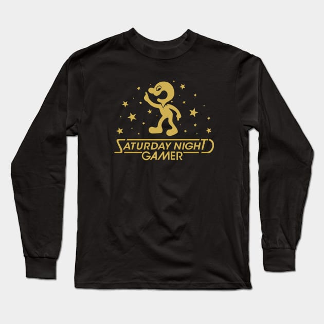 Saturday Night Gamer Long Sleeve T-Shirt by victorcalahan